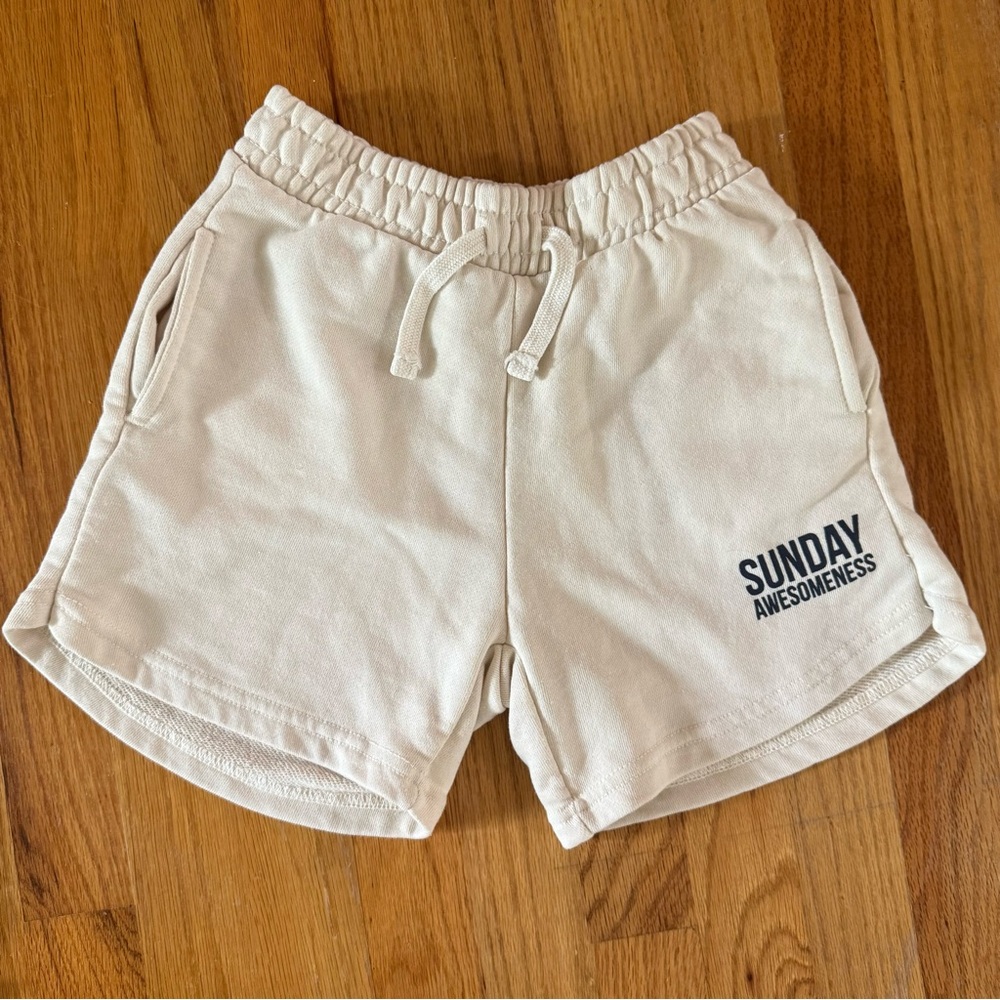 Zara Cream Athletic Shorts